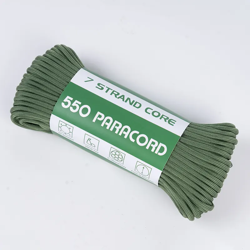 7 Strand Core 4mm Solid Grass Green 550 Polyester Paracord 7 Strand Core 4mm Solid Grass Green 550 Polyester Paracord