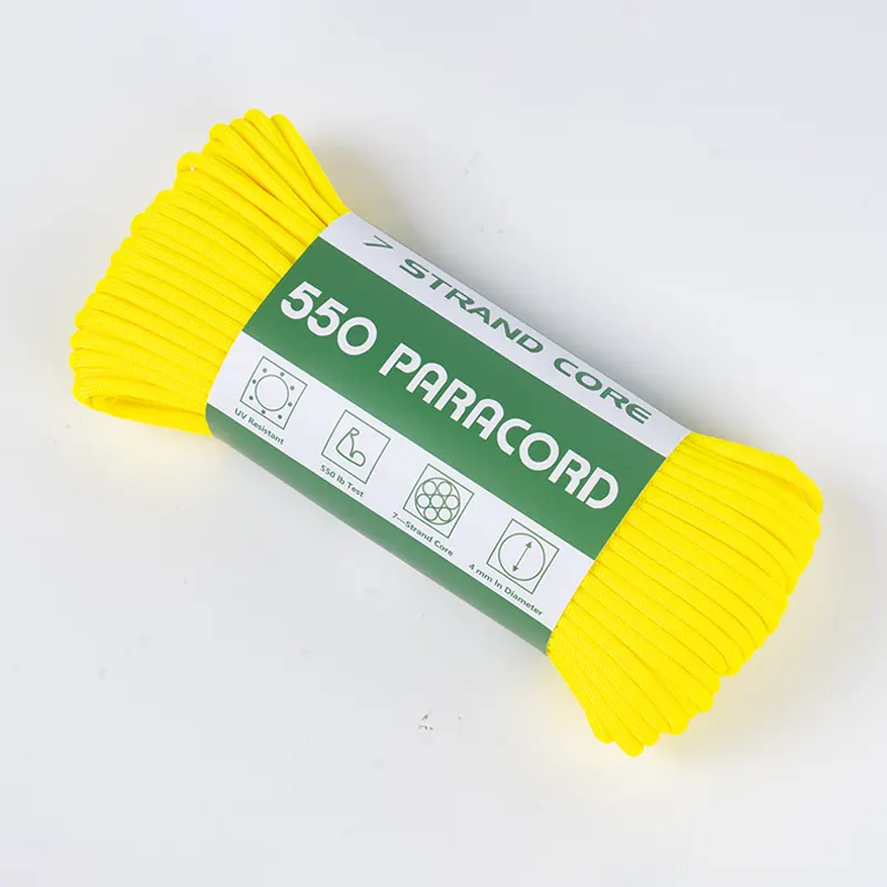 7 Πυρήνα 4mm Μασίφ Κίτρινο 550 Πολυεστέρας Paracord